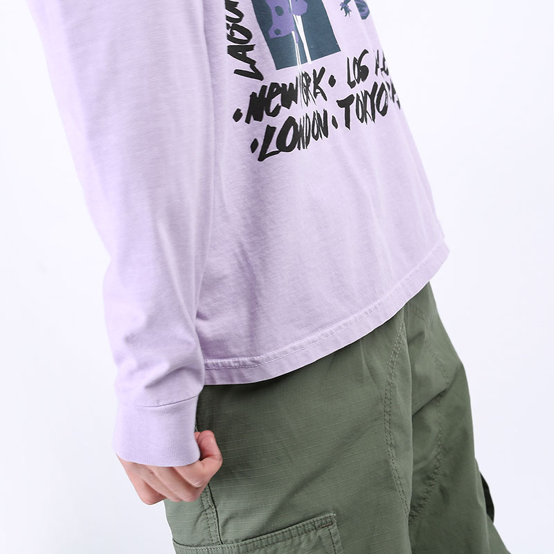   лонгслив Stussy High Desert Pig. Dyed LS Tee 1994531-lavender - цена, описание, фото 3